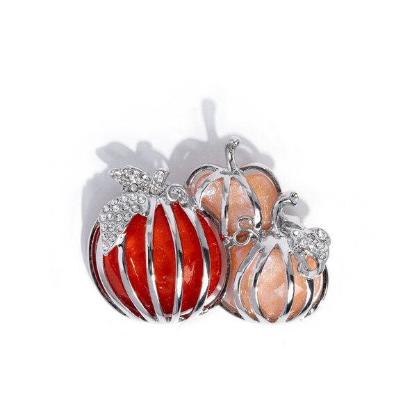 Pumpkin Pattern Brooch - Picture 1 of 1